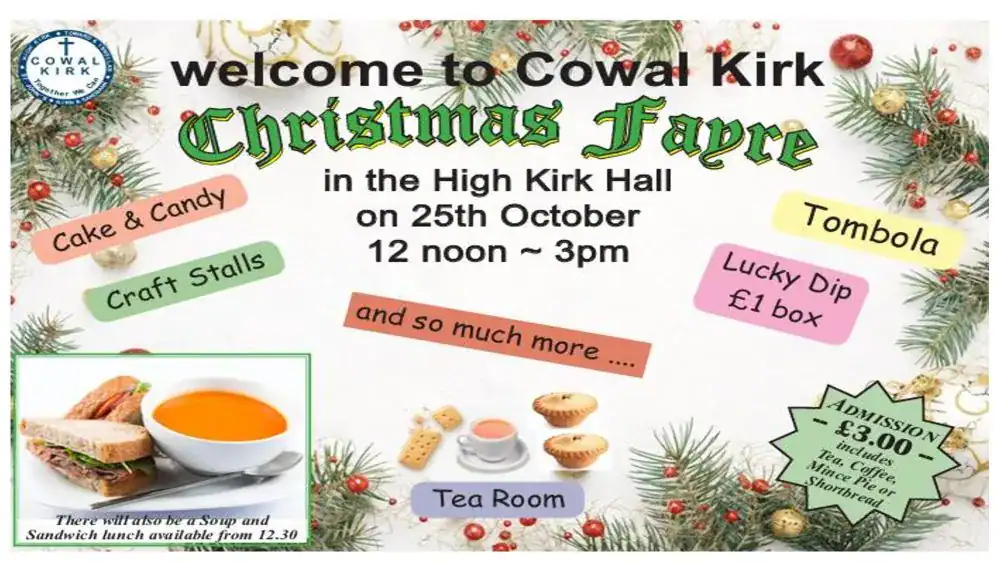 Cowal Kirk Christmas Fayre on 27 October 2025 at the High Kirk Hall